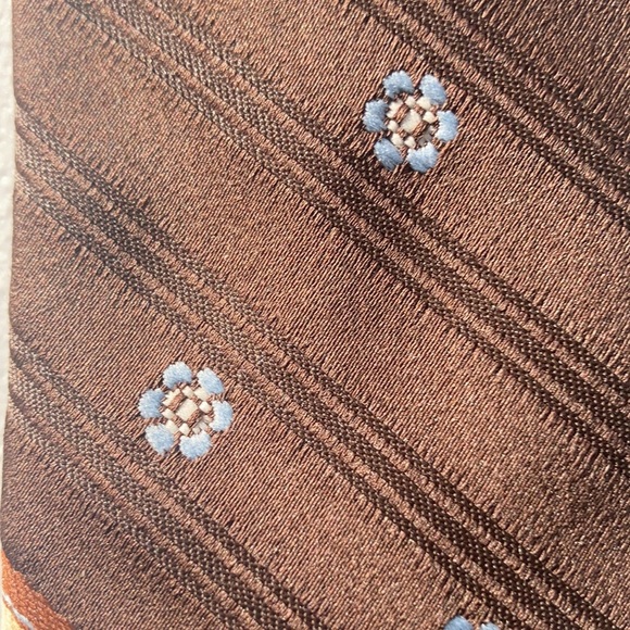 Vintage 80s clip on tie stripes and floral design - Picture 10 of 12